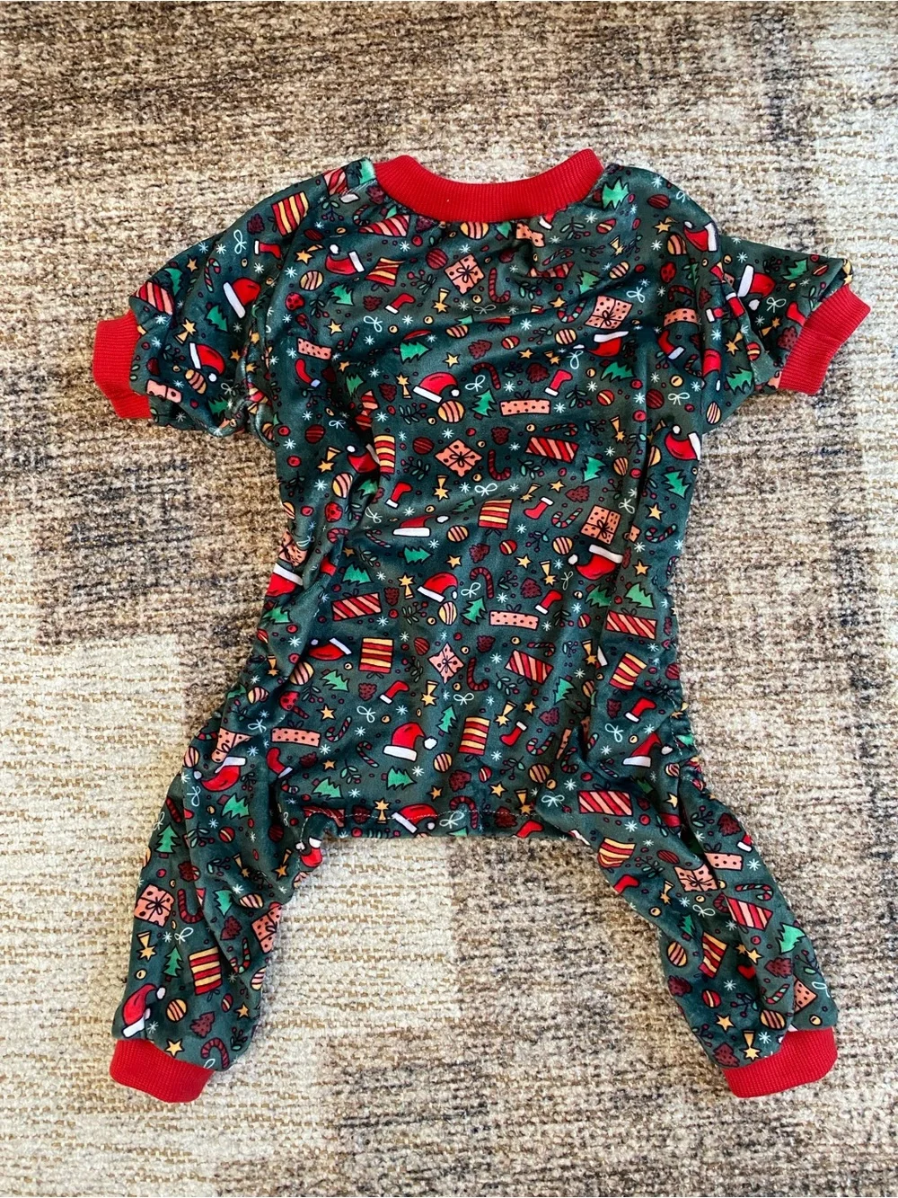 Dog Holiday Pajama Onesie